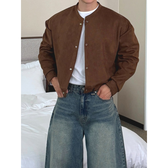 韓國🇰🇷霧感麂皮短版開襟夾克『韓國連線』