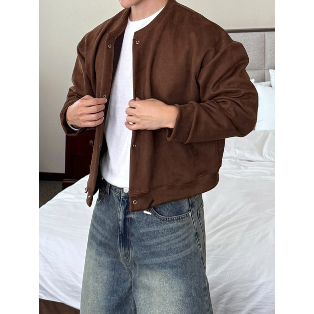 韓國🇰🇷霧感麂皮短版開襟夾克『韓國連線』