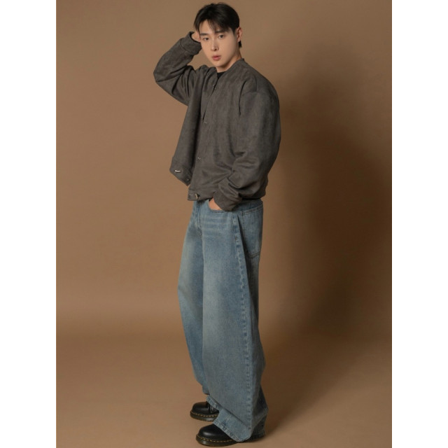 韓國🇰🇷霧感麂皮短版開襟夾克『韓國連線』