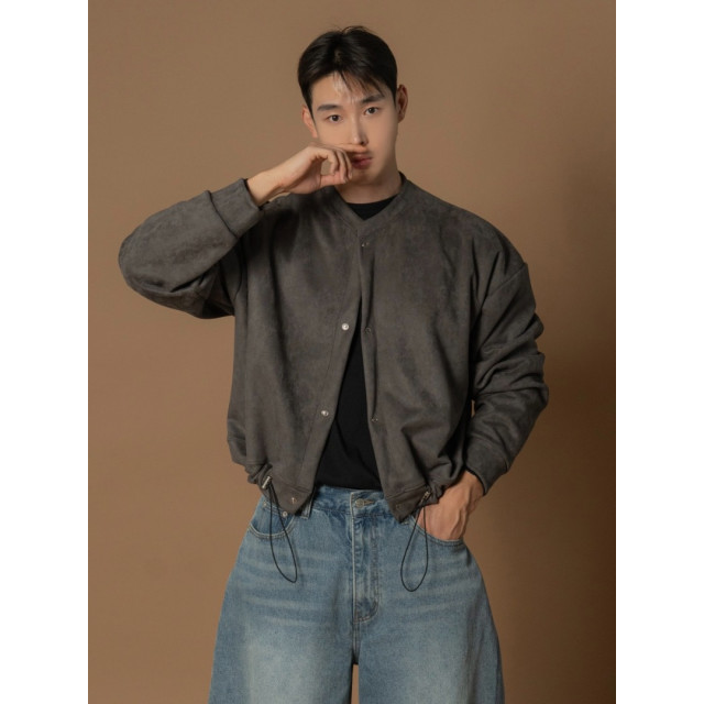 韓國🇰🇷霧感麂皮短版開襟夾克『韓國連線』