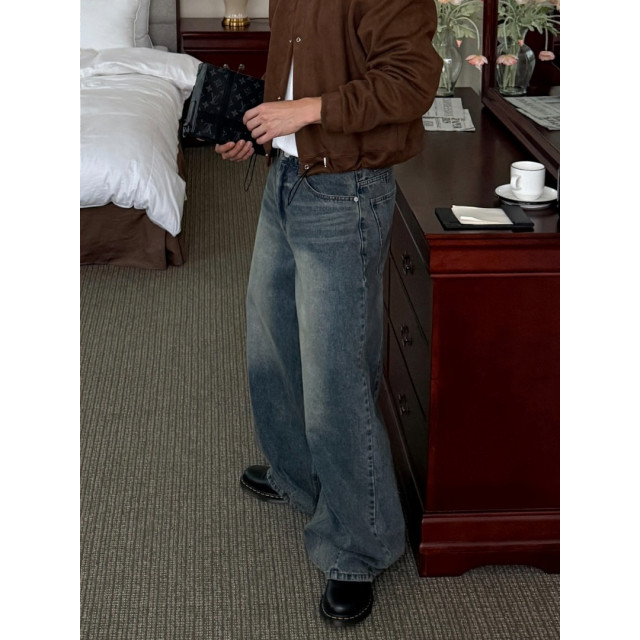 韓國🇰🇷水洗褶線丹寧褲『韓國連線』