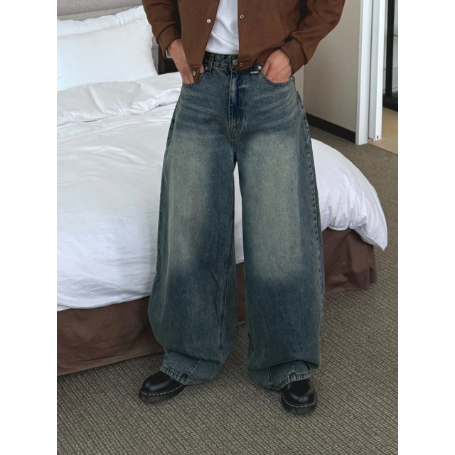 韓國🇰🇷水洗褶線丹寧褲『韓國連線』