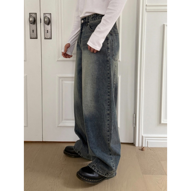 韓國🇰🇷水洗褶線丹寧褲『韓國連線』