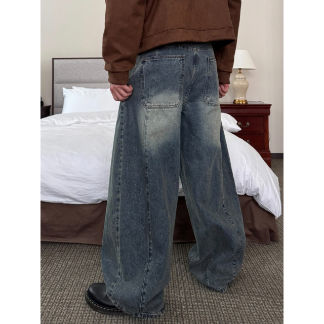 韓國🇰🇷水洗褶線丹寧褲『韓國連線』