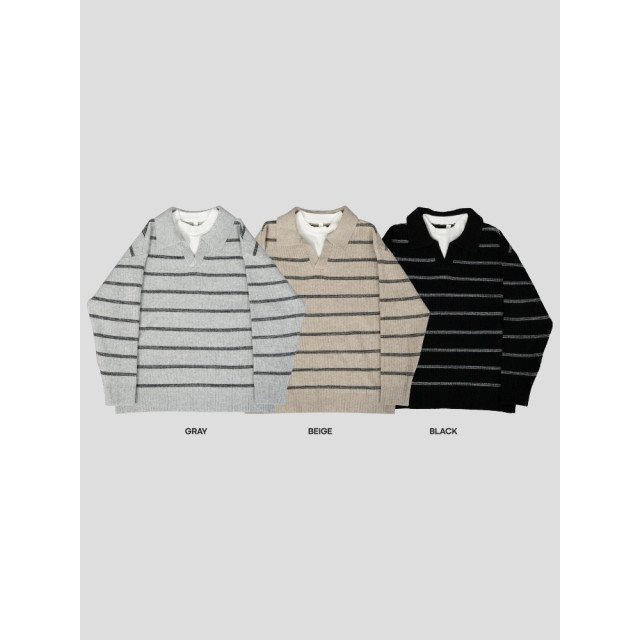 韓國🇰🇷條紋層疊針織毛衣『韓國連線』