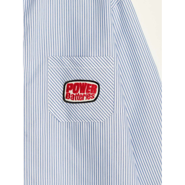 韓國🇰🇷POWERBATTERIES條紋長袖襯衫『韓國連線』