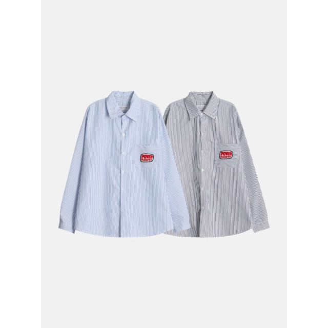 韓國🇰🇷POWERBATTERIES條紋長袖襯衫『韓國連線』