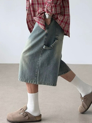 韓國🇰🇷水洗單掐摺牛仔七分褲『韓國連線』