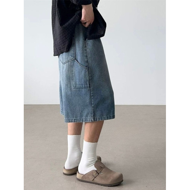 韓國🇰🇷水洗單掐摺牛仔七分褲『韓國連線』