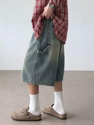 韓國🇰🇷水洗單掐摺牛仔七分褲『韓國連線』